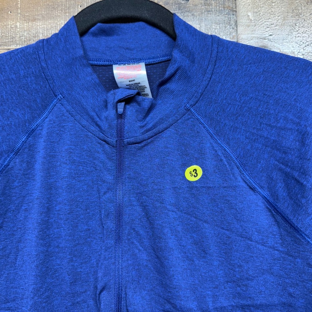 Gymshark‎ XL Blue Long Sleeve Zip Up Running Athletic Top Activewear